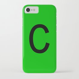 LETTER C (BLACK-GREEN) iPhone Case