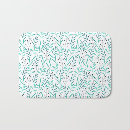 Leaves Pattern Bath Mat