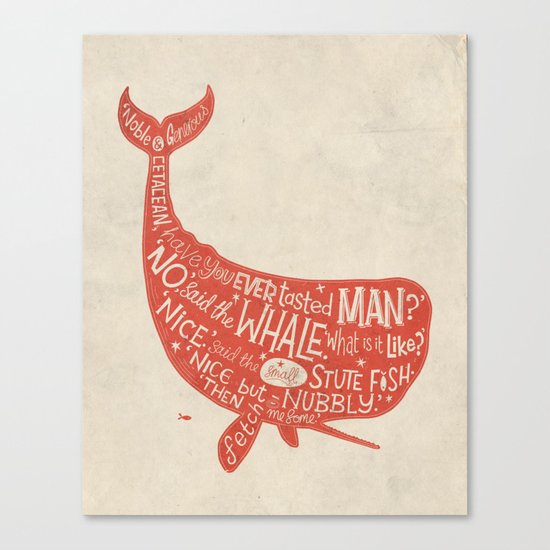 'How the Whale Got His Throat' Canvas Print