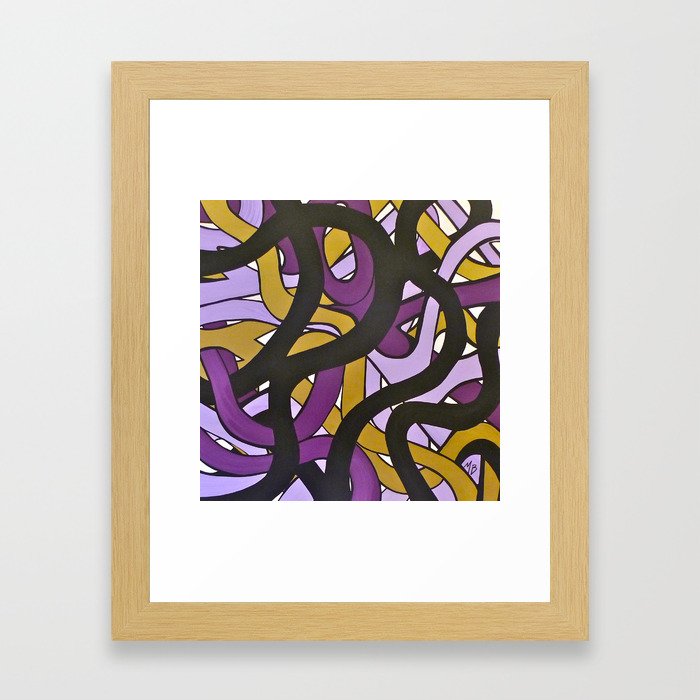 Roads Purple Framed Art Print