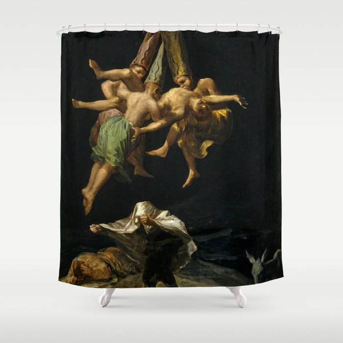 Francisco Goya "Witches' Flight also known as Witches in Flight or Witch" Shower Curtain