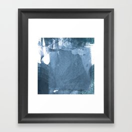 Blue and White Abstract Painting 2 Framed Art Print