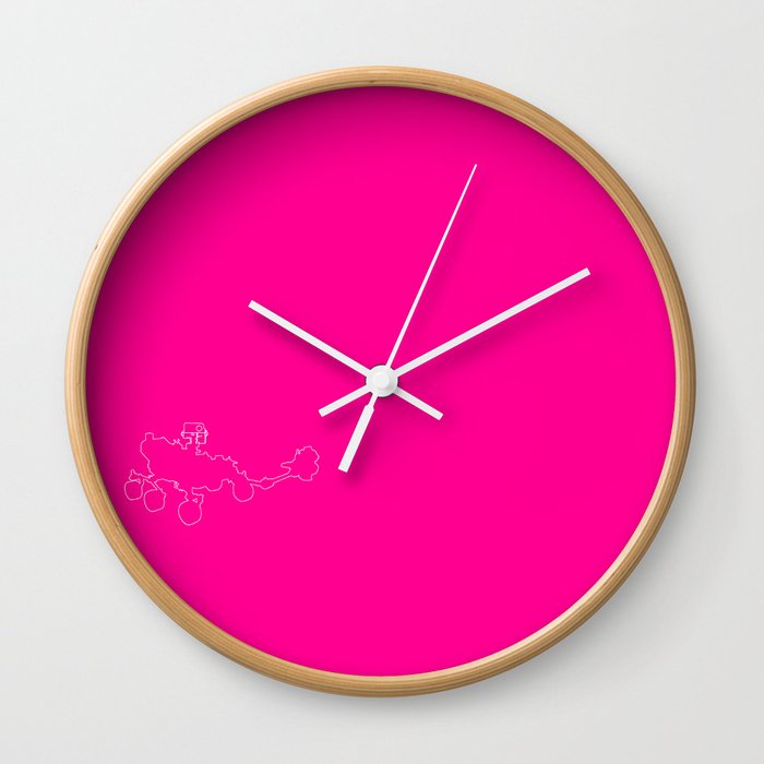 Perseverance Rover (Xray Pink) Wall Clock