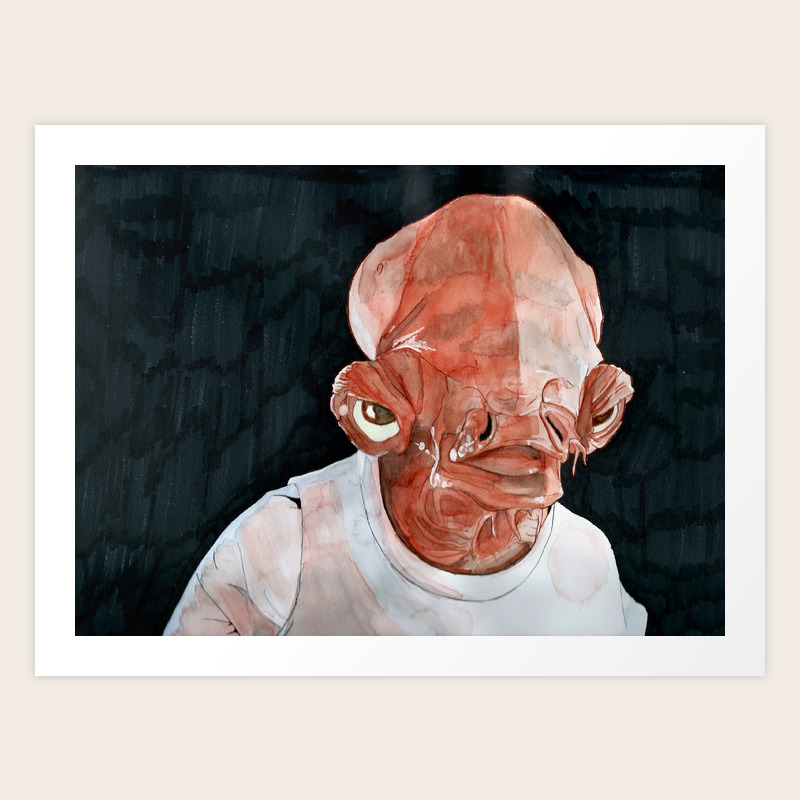 Admiral Ackbar Art Print By Triplesart Society6