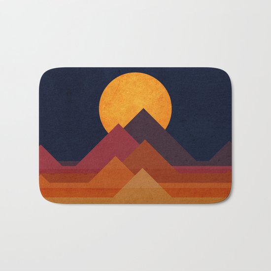 Full moon and pyramid Bath Mat