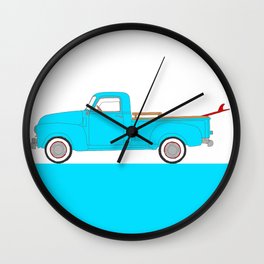 Classic Surf Truck – Blue and Red Wall Clock