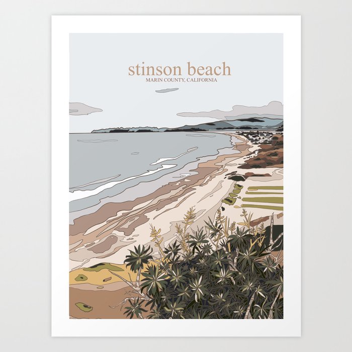 Stinson Beach Art Print