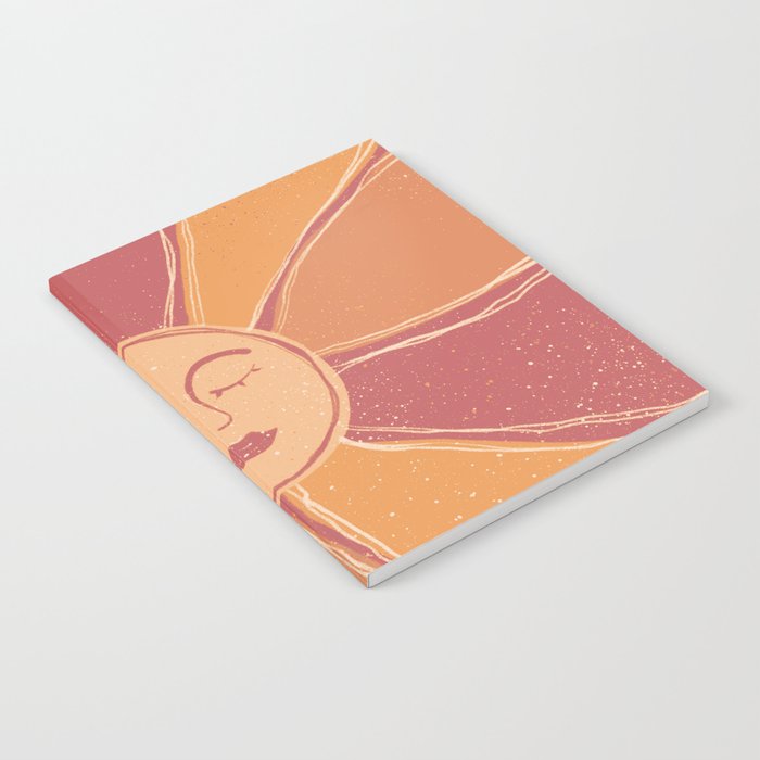 Retro Orange Mystic Sun Notebook