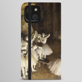 Ballet Rehearsal on Stage, 1874 by Edgar Degas iPhone Wallet Case