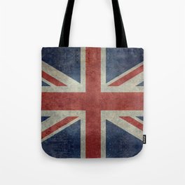 UK Flag in Dark grungy Tote Bag