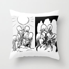 Heaven and Hell Throw Pillow