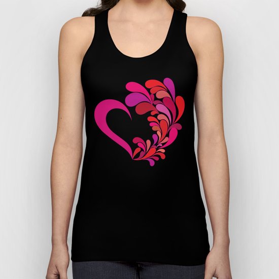 Colored heart Unisex Tank Top