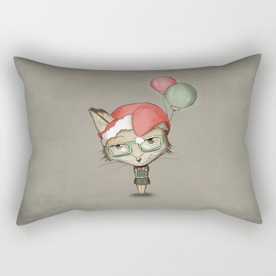 Christmas Fox Rectangular Pillow