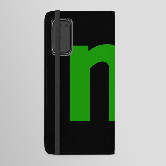 letter M (Green & Black) Android Wallet Case