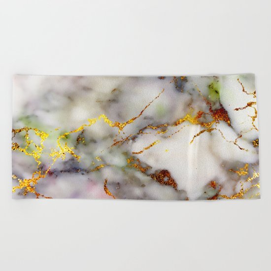 Marble Effect #5 Beach Towel