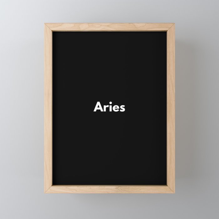 Aries, Aries Sign, Black Framed Mini Art Print