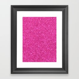 pink glitter fairytale Framed Art Print