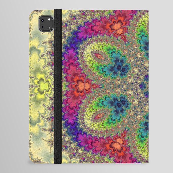 Rainbow flower mandala iPad Folio Case