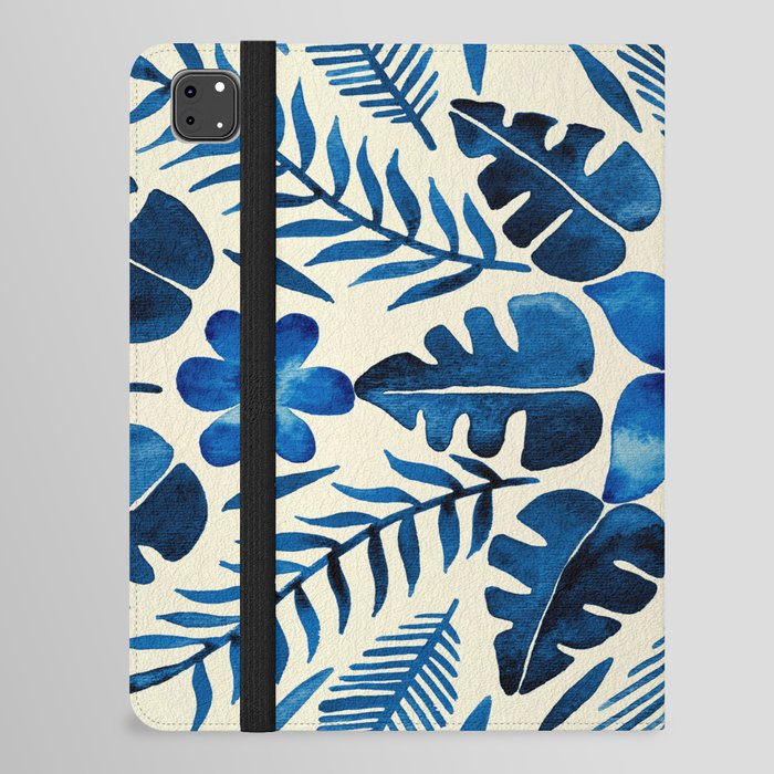 Tropical Symmetry – Navy iPad Folio Case