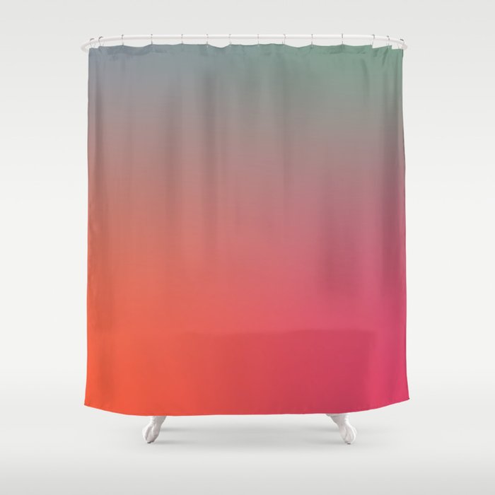 Color Blend Prints Shower Curtain, Solid Hot Pink Shower Curtain