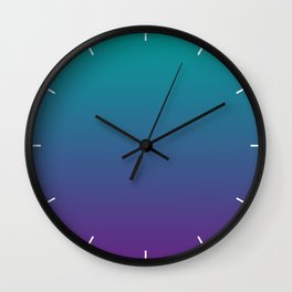 Ombre | Color Gradients | Gradient | Two Tone | Teal | Purple | Wall Clock