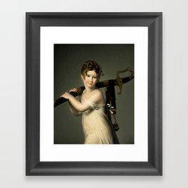 A Young Girl carrying her Father's Sabre by Jeanne-Elisabeth Chaudet Framed Art Print