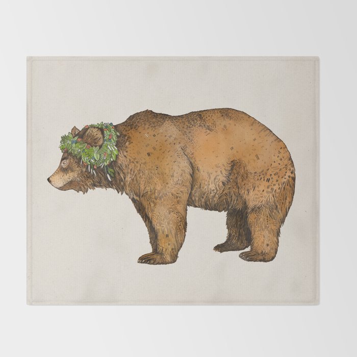 Brown Bear Throw Blanket By Sandradieckmann Society6