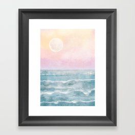 Dreamy Tropical Sunset Ocean Framed Art Print