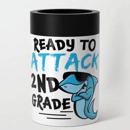 Ready To Attack 2nd Grade Shark Can Cooler