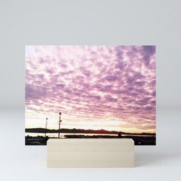 Purple Sky waves Mini Art Print