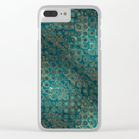 Retro Circles Clear iPhone Case