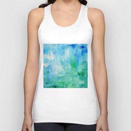 Texture #7802 | blue sky textured abstract painting Unisex Tank Top