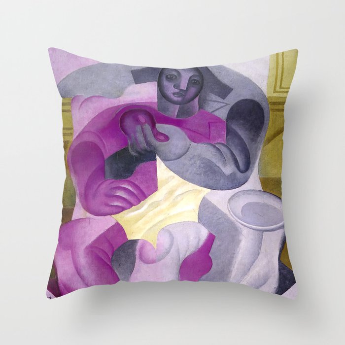 Seated Harlequin - Juan Gris 1923 Throw Pillow