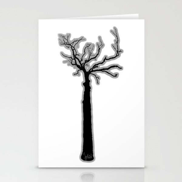 Black & White Tree's Stationery Cards