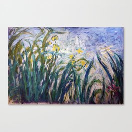 Claude Monet - Yellow and Purple Irises Canvas Print