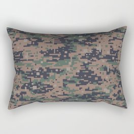Marines Digital Camo Digicam Camouflage Military Uniform Pattern Rectangular Pillow