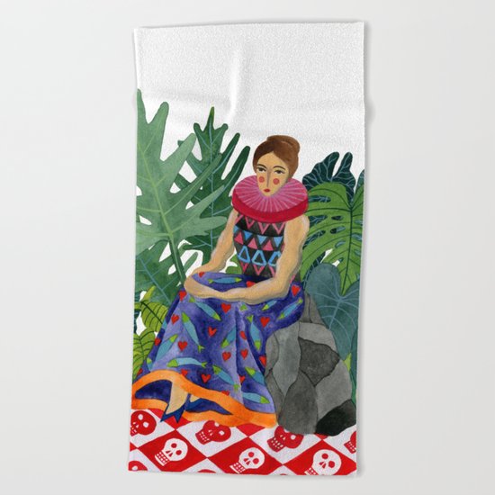 Queen of the greenhouse Beach Towel