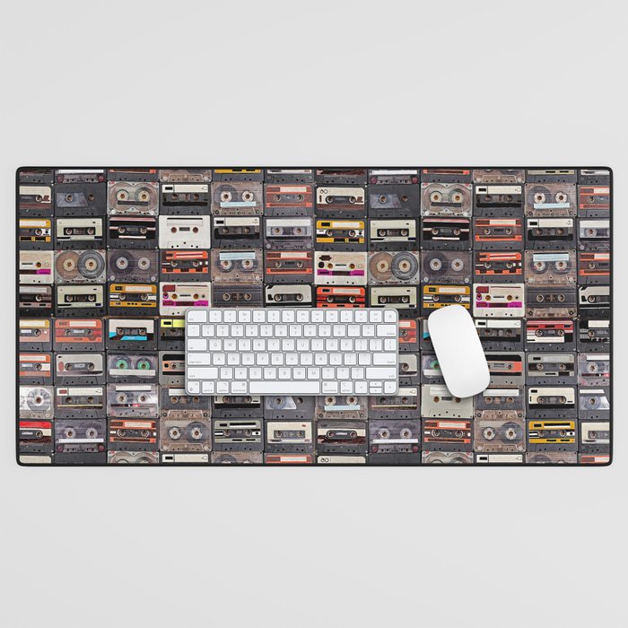 Vintage audio cassettes photo Desk Mat