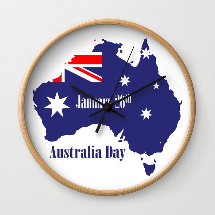Happy Australia Day Wall Clock