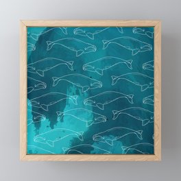 Whale of a time Framed Mini Art Print