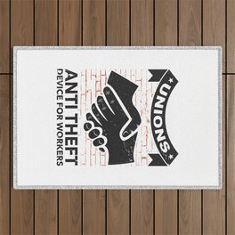 Labor Union of America Pro Union Worker Protest Light Outdoor Rug