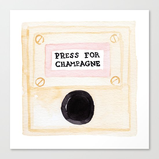 Press For Champagne Canvas Print