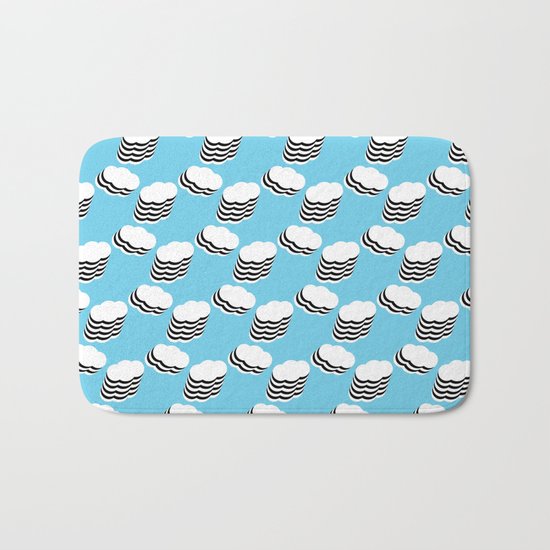 Layered clouds Bath Mat