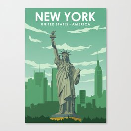 New York Travel Poster Canvas Print