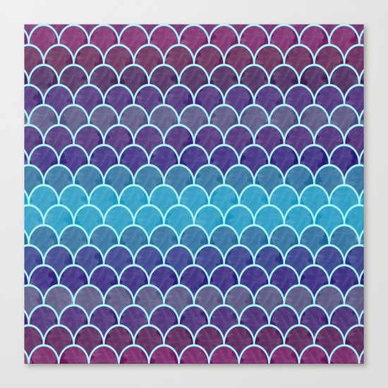 Watercolor Lovely Pattern VVIII Canvas Print