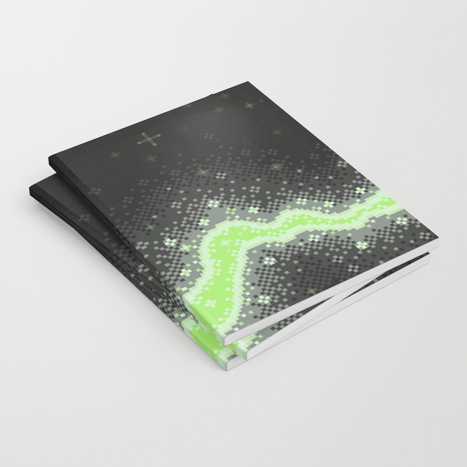 Agender Pride Flag Galaxy Pixel Art Notebook By Sarajea Society6