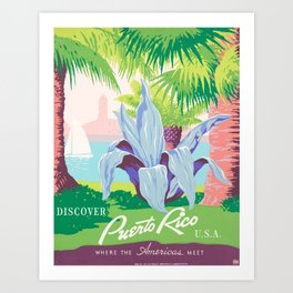 Discover Puerto Rico - Where The Americas Meet - WPA 1936 Art Print