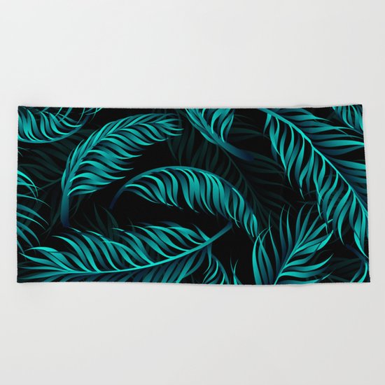TROPICAL LEAVES Beach Towel