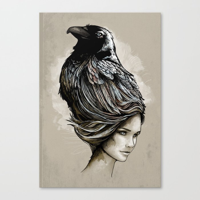 Raven Haired Canvas Print