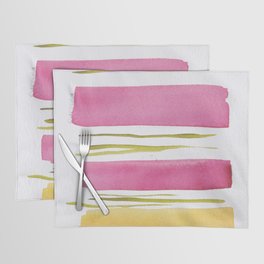 17   |181026 Lines & Color Block | Watercolor Abstract | Modern Watercolor Art Placemat